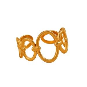 ✨ Modern Linked Circle Ring • Gold IP Plated Stainless Steel